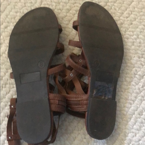 Brown gladiator sandals!!